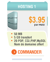 HOSTING 1 | par mois | nom de domaine offert
